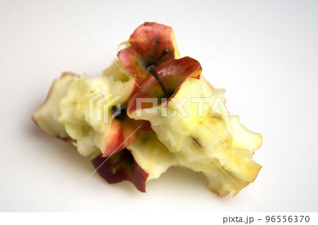Red apple stumps on a white 96556370
