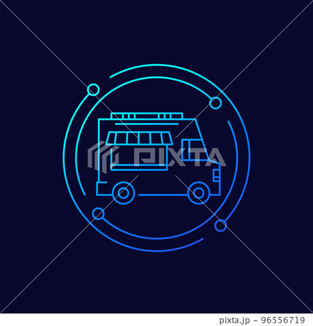 food truck line vector icon 96556719