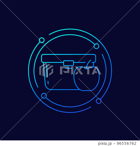 lunch box icon, liear vector lunch box icon, liear vector 96556762