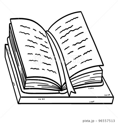 Ramadan Quran Isolated Coloring Page for Kids 96557513