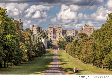Windsor castle with public park a royal residence at Windsor in the English county of Berkshire. Windsor castle with public park a royal residence at Windsor in the English county of Berkshire. 96559122
