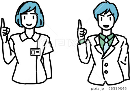 説明する医師_医療従事者_男女 96559346
