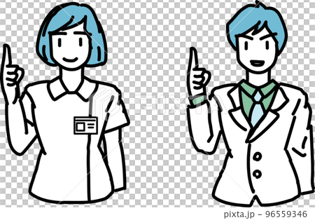 説明する医師_医療従事者_男女 96559346