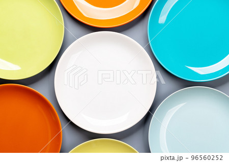 Different clean colorful plates 96560252