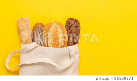 Fresh baked bread in bag 96560271