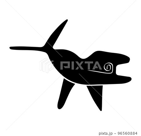 Geoglyph of the killer whale from Nazca 96560884