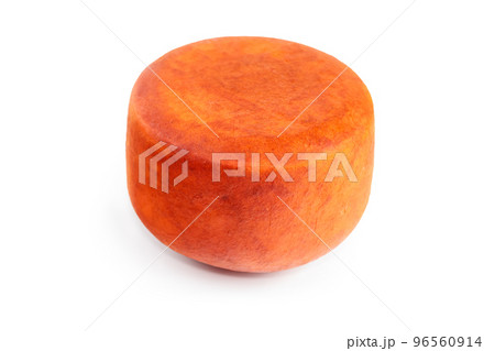 Cheese - red round cheese isolated on white background 96560914