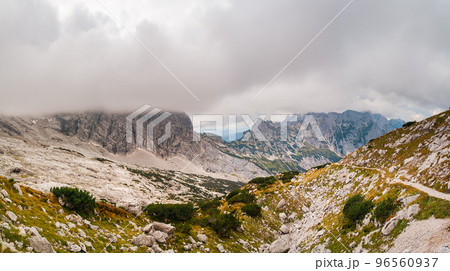 landscape in the mountains, the Dachstein Mountains in the Alps in Austria 96560937