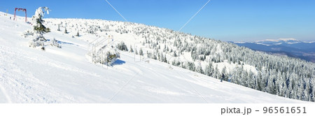 Snowy view in Carpathian Mountains 96561651