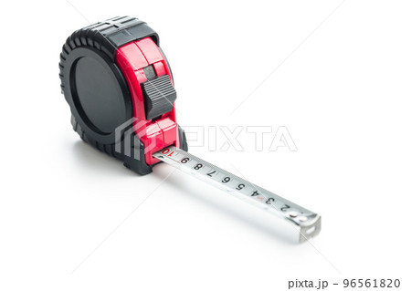Industrial measuring tape isolated on white background. Industrial measuring tape isolated on white background. 96561820