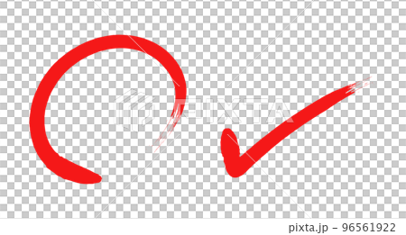 筆書きのマルとペケ 96561922