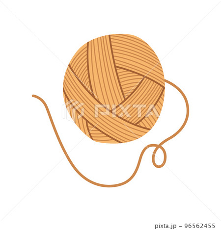Tool for made knitted clothes. Ball of yarn for knitting. Sign or symbol of handcrafting equipment. Knitting handmade craft hobby Tool for made knitted clothes. Ball of yarn for knitting. Sign or symbol of handcrafting equipment. Knitting handmade craft hobby 96562455