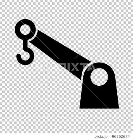 起重機剪影圖標。吊裝圖標。向量。 96562674