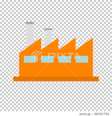 平面設計中的工廠圖標。製造廠。向量。 平面設計中的工廠圖標。製造廠。向量。 96562782