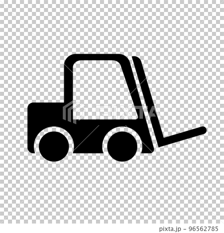 Forklift silhouette icon. Cargo handling. vector. 96562785