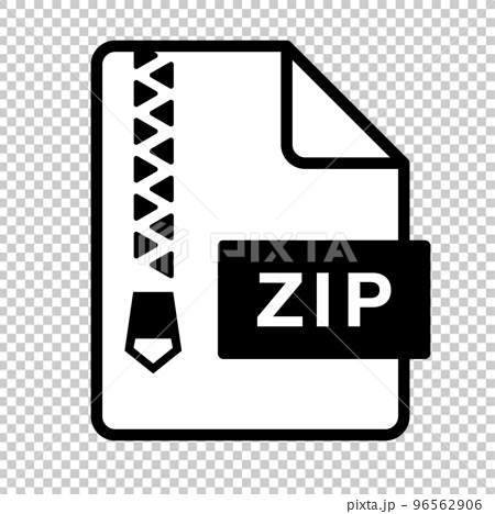 ZIPファイルのアイコン。アーカイブファイル。ベクター。 96562906