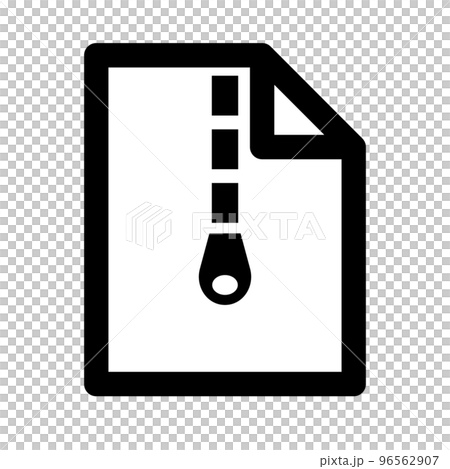 一個簡單的 ZIP 文件圖標。壓縮文件。向量。 96562907