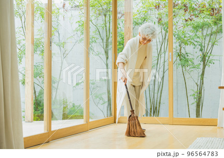 ライフスタイル　シルバーヘアの女性 96564783