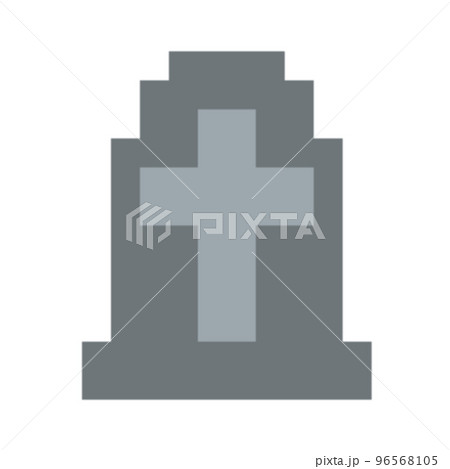 洋風なお墓3 ドット絵 アイコンのイラスト素材