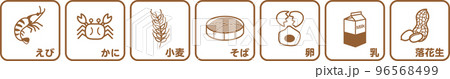 7大アレルゲン　食物アレルギー 96568499