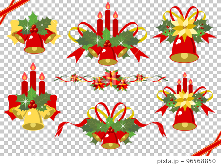 平面版クリスマスキャンドルベルアイコンセット 平面版クリスマスキャンドルベルアイコンセット 96568850