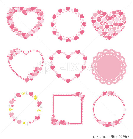 cute pink heart divider clipart