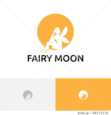 Fairy Tale Moon Beautiful Elf Girl Logo Fairy Tale Moon Beautiful Elf Girl Logo 96572130