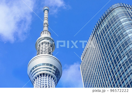 東京都墨田区 京成橋付近から見た東京スカイツリー 東京都墨田区 京成橋付近から見た東京スカイツリー 96572222