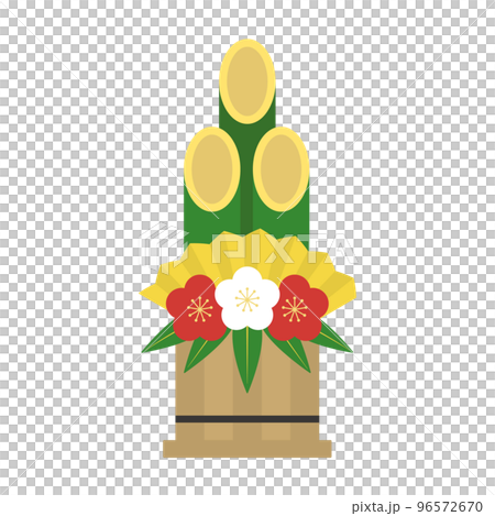 門松。お正月・年賀状の和風素材。和のベクターイラスト。日本の伝統行事、正月、新年。 門松。お正月・年賀状の和風素材。和のベクターイラスト。日本の伝統行事、正月、新年。 96572670