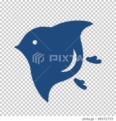 千鳥。用於新年和新年問候的日式材料。日本矢量圖。慶祝活動，日本傳統活動，新年，新年，新年賀卡材料。 96572735