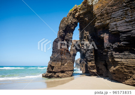 As Catedrais beach - Beach of the Cathedrals - Galicia, Spain 96573835