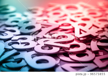 Mathematics abstract background made with solid numbers 96573855