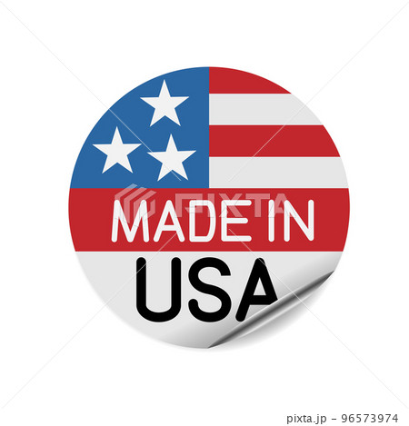 made in USA round sign sticker tag label made in USA round sign sticker tag label 96573974