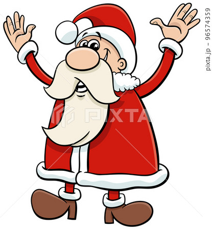 cartoon Santa Claus character on Christmas time 96574359