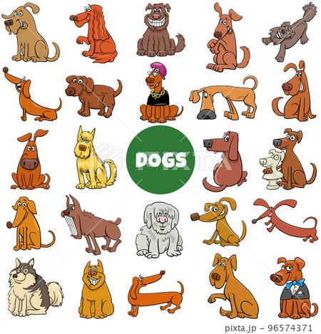 cartoon dogs and puppies comic characters big set 96574371