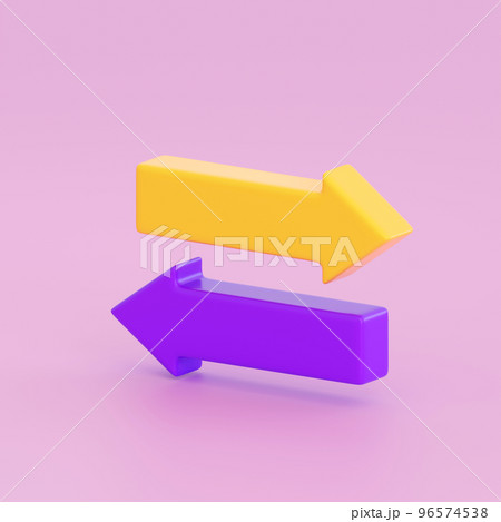 3d exchange linear arrow. Stock exchange, business investment, trading and finance concept. Realistic 3d high quality render 96574538