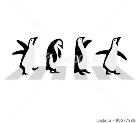 Cute penguins with crosswalk cartoon Cute penguins with crosswalk cartoon 96577839