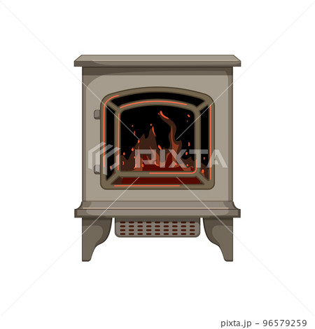 furniture fireplace cartoon vector illustration 96579259