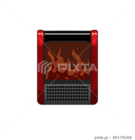 wood fireplace cartoon vector illustration 96579268