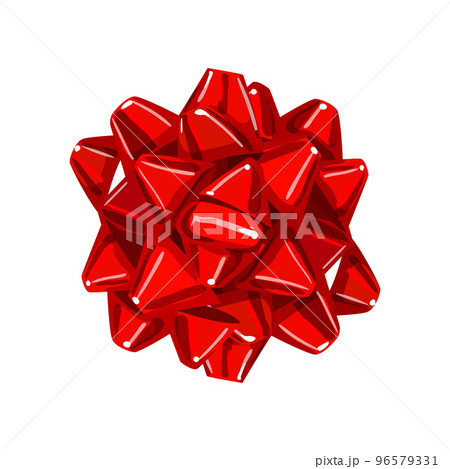 red bow ribbon cartoon vector illustration 96579331