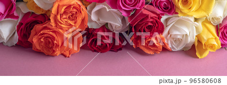 Bunch of colorful roses Bunch of colorful roses 96580608