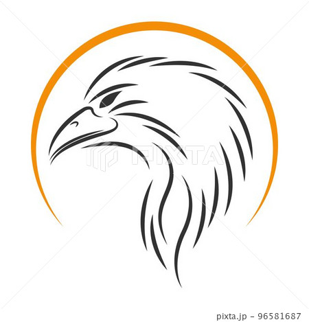 Raven logo icon design illustration 96581687