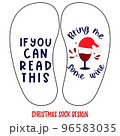 Christmas sock design with funny quote If you can read this Bring me some wine 96583035