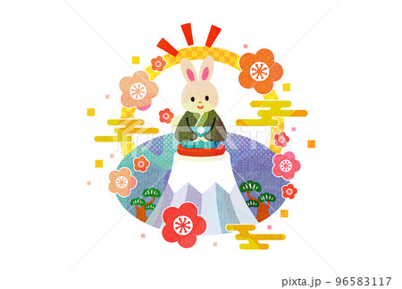 2023年　卯年　年賀状 96583117