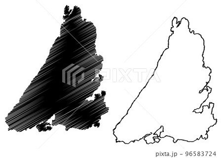 Vato island (Kingdom of Sweden) map vector illustration, scribble sketch  map Vato island (Kingdom of Sweden) map vector illustration, scribble sketch  map 96583724