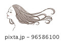 なびく長い髪 96586100