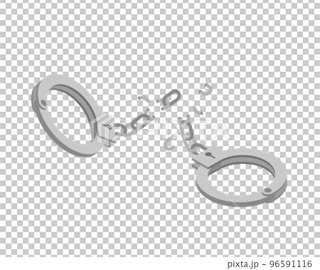 Image illustration of tearing off handcuffs Image illustration of tearing off handcuffs 96591116