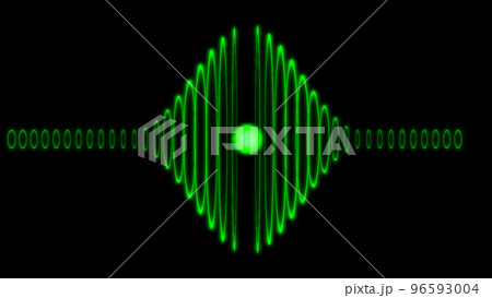 緑色のコイル　CG　加速器　イメージ 96593004