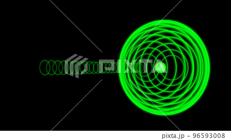 緑色のコイル　CG　加速器　イメージ 96593008