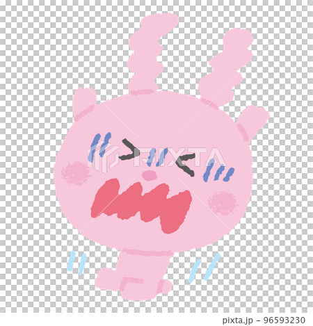 Surprised rabbit jumping up Surprised rabbit jumping up 96593230